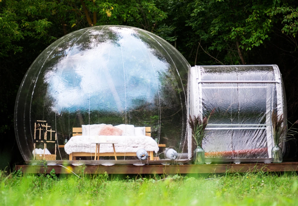 outdoor bubble tent for winter